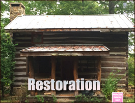 Historic Log Cabin Restoration  Pisgah Forest, North Carolina